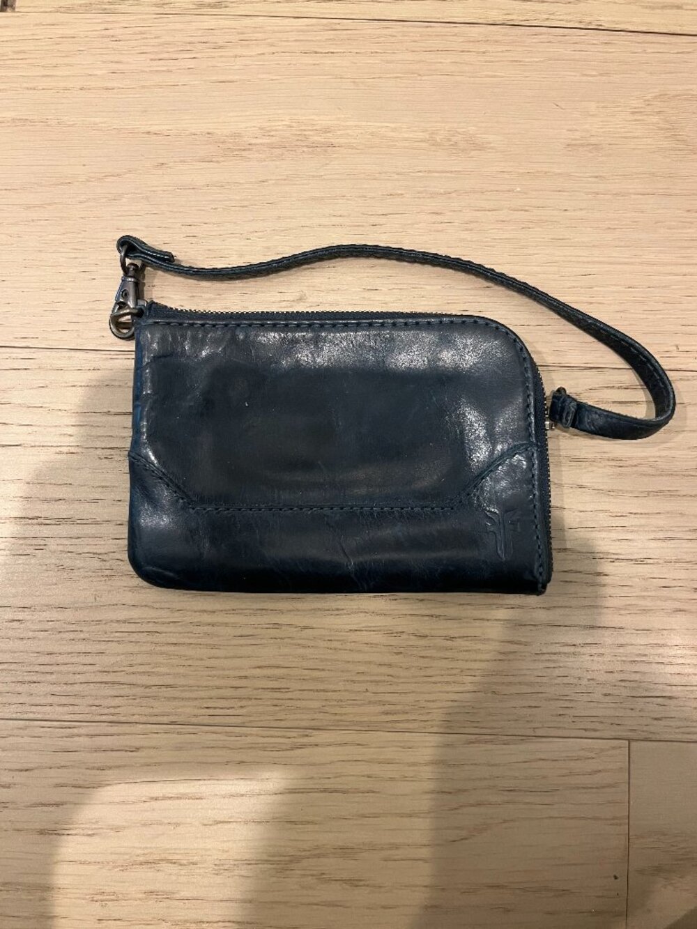 Frye Blue Melissa Leather Wristlet